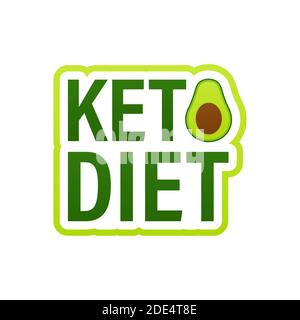 Ketogenic diet logo sign. Keto diet. Vector illustration. Stock Vector