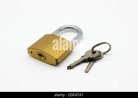 A picture of padlock isolated on white background Stock Photo