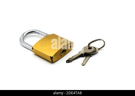 A picture of padlock isolated on white background Stock Photo