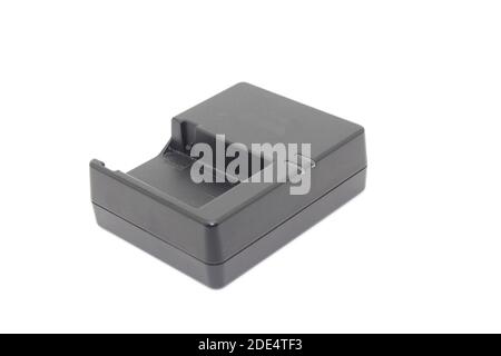 DSLR camera battery charger on white background Stock Photo