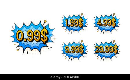 Discount sticker. Template with 99 only. Vector template design. Sale, price tag. Sale banner badge. Special offer price sign. Vector stock Stock Vector