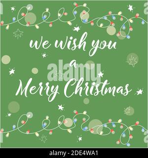 CuteWish you a merry christmas and happy new year.Greeting cards. Poster, prints and home decor.Templates for the holiday.Social media post. Xmas. Gre Stock Vector