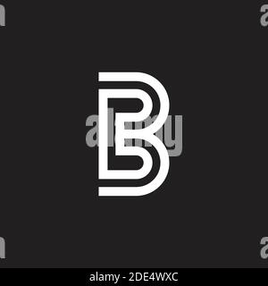 letter eb abstract linear geometric logo vector Stock Vector