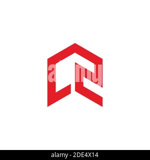 abstract letter c2 arrow geometric logo vector Stock Vector