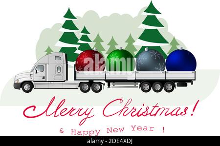colorful greeting card with Merry Christmas Stock Vector