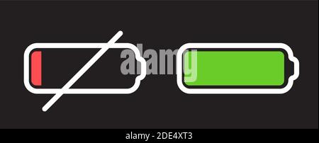 Battery Icon isolated. Vector Illustration EPS10 Stock Vector