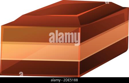 Chocolate sandwich icon. Cartoon of chocolate sandwich vector icon for web design isolated on white background Stock Vector