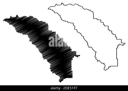 Mineral County, Montana (U.S. county, United States of America, USA, U.S., US) map vector illustration, scribble sketch Mineral map Stock Vector