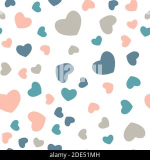 Heart Love Seamless Pattern Background Vector Illustration Stock Vector