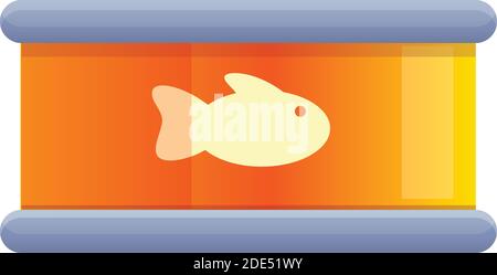 Cat food tin icon. Cartoon of cat food tin vector icon for web design isolated on white background Stock Vector