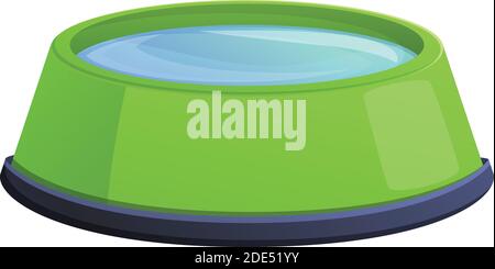 Cat water bowl icon. Cartoon of cat water bowl vector icon for web design isolated on white background Stock Vector