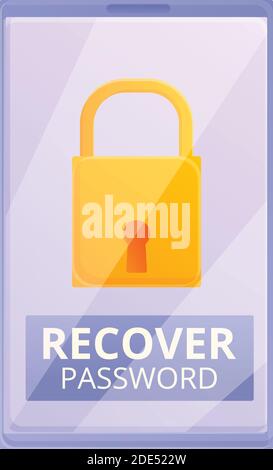Password recovery icon. Cartoon of password recovery vector icon for web design isolated on white background Stock Vector