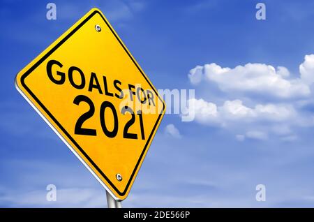 set your goals for 2021 Stock Photo