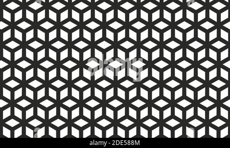 Black hexagonal line pattern background. Creative background hexagonal decorative design element Stock Vector