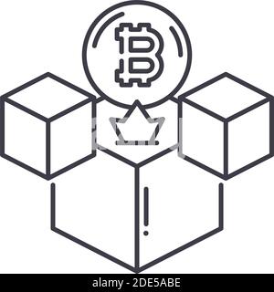 Genesis blocking icon, linear isolated illustration, thin line vector, web design sign, outline concept symbol with editable stroke on white Stock Vector