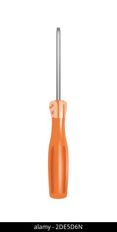 Isolated orange screwdriver. vector illustration Stock Vector