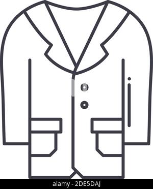 Garment icon, linear isolated illustration, thin line vector, web design sign, outline concept symbol with editable stroke on white background. Stock Vector