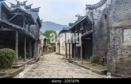 HENGDIAN, ZHEJIANG/ CHINA: OCT-21 2020: The Hengdian’s world studio for shooting film studio, The traditional ancient village chinese screen in the he Stock Photo