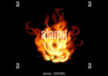Fire on black background. Vector illustration flame design. Stock Vector