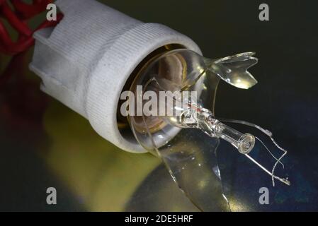 Broken light bulb close-up Stock Photo