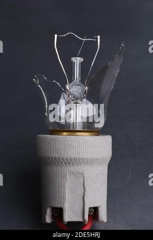 Broken light bulb close-up Stock Photo