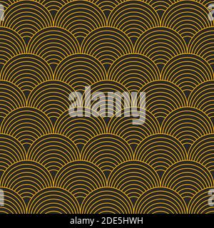 Seamless abstract paste banner with geometric line circles Stock Vector