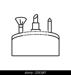 cosmetic bag icon element of make up icon for mobile concept and web apps. Thin line cosmetic bag icon can be used for web and mobile. Premium icon on Stock Vector
