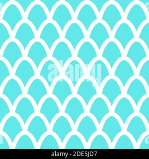 Fish scales seamless pattern. Mermaid tail background Stock Vector