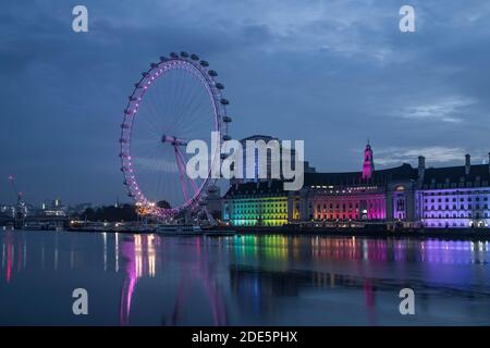 The London Eye Millennium Wheel stationary and not moving at