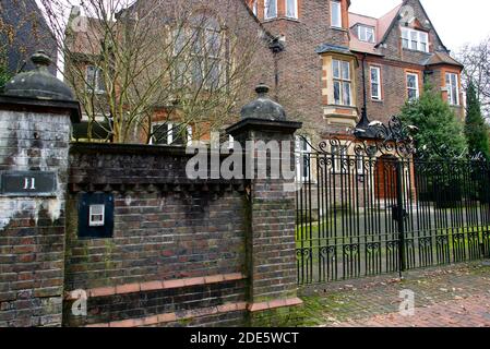 Embassy of China Cultural Section in Hampstead village, London. Stock Photo