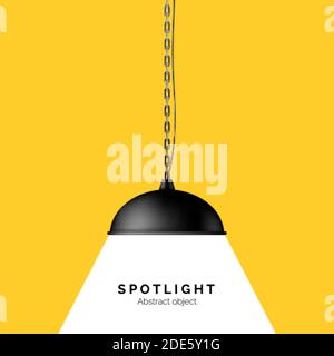 Lamp illumination. Banner with copy space for text. Vector Stock Vector