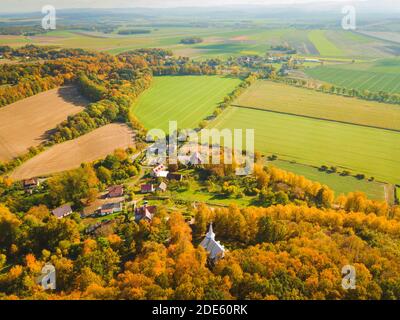 Panorama of Grodziec. Grodziec, Lower Silesia, Poland. Stock Photo