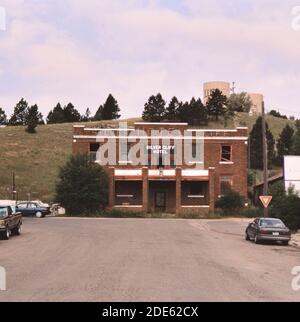 Abandoned Hotel in downtown Lusk Wyoming ca. 2001 Stock Photo