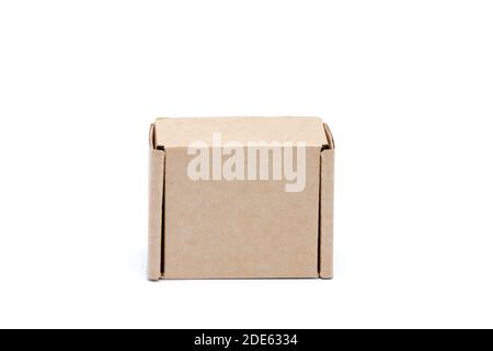 Cardboard box isolated on white background Stock Photo