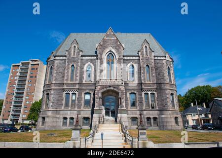 Worcester County Courthouse and Registry of Deeds at 82 Elm Street in downtown Fitchburg, Massachusetts MA, USA. Stock Photo