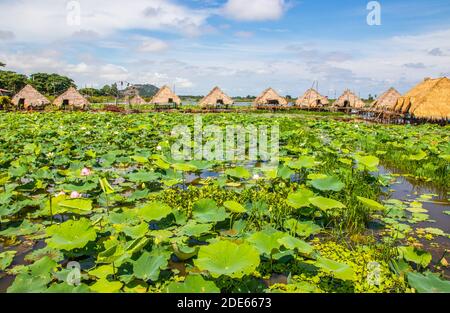 Tonle sap sea near Siem Reap and Angkor in Cambodia Asia Stock Photo