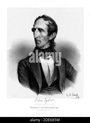 John Tyler, President of the United States, 1841. Born 29th day of March 1790 published ca. 1841 Stock Photo