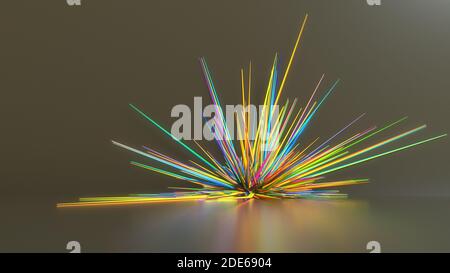 3d rendering. Abstract topography and colors