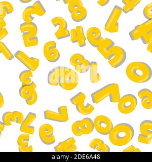 Seamless Pattern with anniversary numbers. Vector Illustration EPS10 Stock Vector