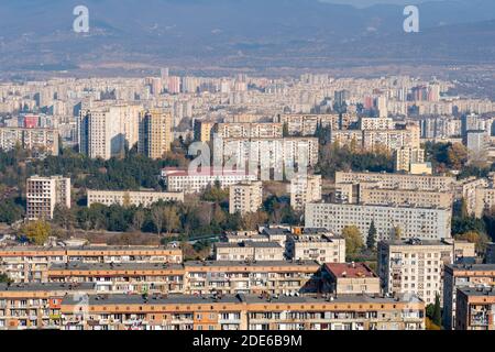 Tbilisi, Georgia - 28 November, 2020: View Of The Residential Areas Of 