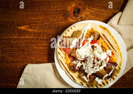 Shawarma with Lamb Stock Photo