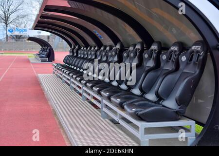 Lugano, Switzerland. 29th Nov, 2020. General view of Monte Bré Stand of  Cornaredo Stadium before the Swiss Super League match between FC Lugano and  FC Basel 1893 Cristiano Mazzi/SPP Credit: SPP Sport