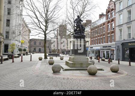 St Anns church and st anns square with statue to richard cobden ...