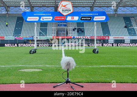 Lugano, Switzerland. 29th Nov, 2020. General view of Monte Bré Stand of  Cornaredo Stadium before the Swiss Super League match between FC Lugano and  FC Basel 1893 Cristiano Mazzi/SPP Credit: SPP Sport