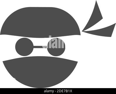 Ninja Face logo vector template Stock Vector