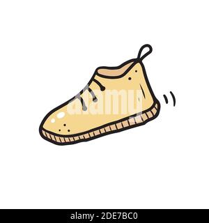 Doodle sneaker vector sketch icon. Sport shoes isolated vector Stock ...