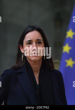 French Junior Minister attached to the Minister of Ecological and Inclusive Transition Brune Poirson leaving after the weekly cabinet meeting at the Elysee palace in Paris on January 9, 2019. Photo by Christian Liewig/ABACAPRESS.COM Stock Photo