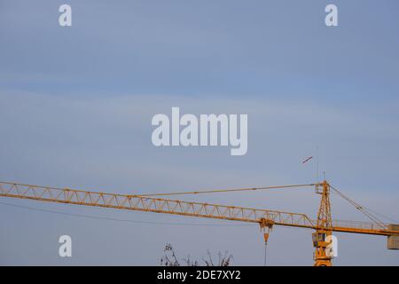 Yellow Construction Crane Stock Photo