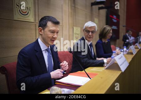 Air France - KLM's CEO Benjamin Smith during a Senate committee at the Senate in Paris, on January 16, 2019. Photo by Eliot Blondet/ABACAPRESS.COM Stock Photo