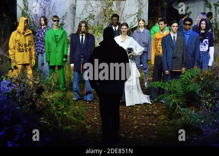 File photo dated February 27, 2020 of designer Virgil Abloh makes an  appearance on the runway during the Off White show as part of the Paris  Fashion Week Womenswear Fall/Winter 2020/2021 in